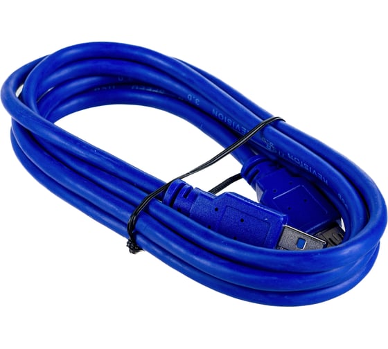 Удлинитель USB3.0 Cablexpert Pro, AM/AF, Кабель 1.8м, экранированный, синий, пакет, CCP-USB3-AMAF-6
