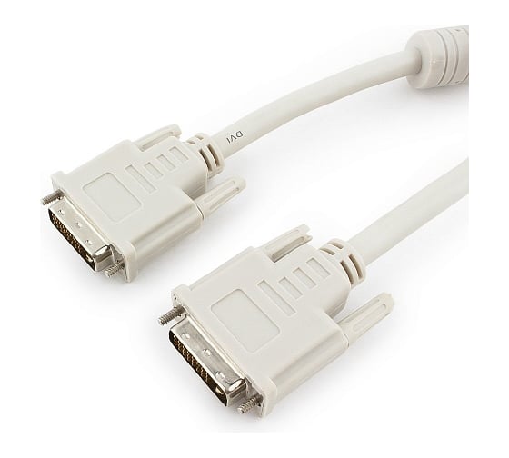 Кабель DVI-D Cablexpert, dual link, 25M/25M, 1.8м, экранированный, ферритовые кольца, пакет, CC-DVI2-6C