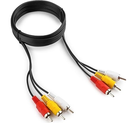 Кабель аудио/видео Cablexper 3xRCA/3xRCA, 1.8м, черный, пакет CCV-539