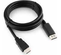 Кабель Cablexpert, DisplayPort-HDMI, 1.8м, 20M/19M, черный, экранированный, пакет, CC-DP-HDMI-6