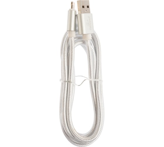 Кабель для Apple Cablexpert, AM/Lightning, длина 1.8м, серебристый, CC-U-APUSB02S-1.8M