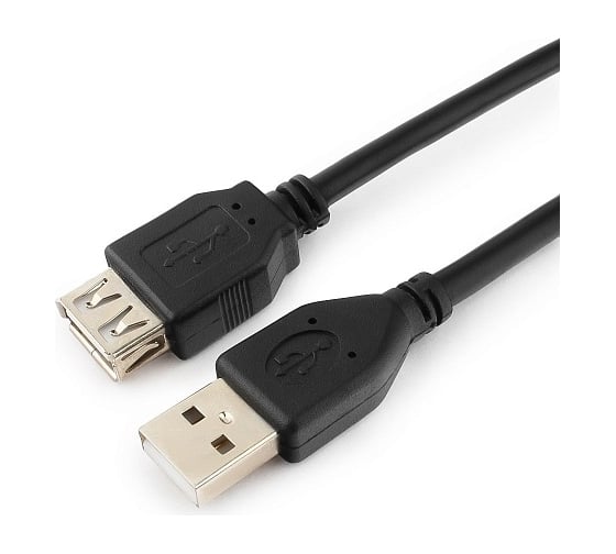 Кабель Cablexpert, удлинитель, USB2.0 Pro, AM/AF 4.5м, экранированный, черный, CCF2-USB2-AMAF-15