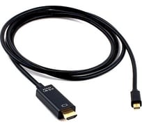 Кабель Cablexpert, mDP-HDMI, 20M/19M, 1.8м, черный, позолоченные разъемы, пакет, CC-mDP-HDMI-6
