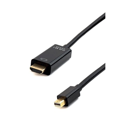Кабель Cablexpert, mDP-HDMI, 20M/19M, 1.8м, черный, позолоченные разъемы, пакет, CC-mDP-HDMI-6