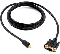 Кабель Cablexpert, mDP-VGA, 20M/15M, 1.8м, черный, позолоченные разъемы, пакет, CC-mDPM-VGAM-6