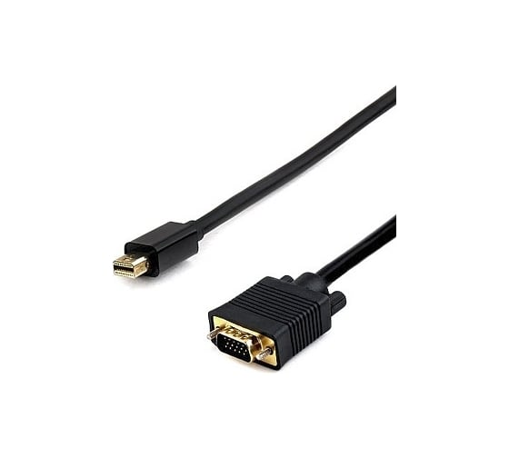 Кабель Cablexpert, mDP-VGA, 20M/15M, 1.8м, черный, позолоченные разъемы, пакет, CC-mDPM-VGAM-6