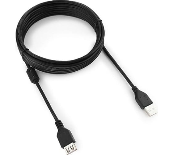 Кабель-удлинитель Cablexpert USB2.0 Pro, AM/AF, 4.5м, экран, черный CCF-USB2-AMAF-15 1