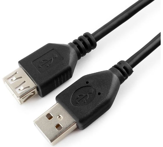 Кабель-удлинитель Cablexpert USB2.0 Pro, AM/AF, 4.5м, экран, черный CCF-USB2-AMAF-15