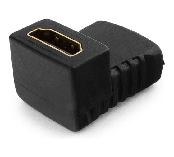 Угловой переходник Cablexpert HDMI-HDMI, 19F/19F, золотые разъемы, пакет/блистер A-HDMI-FFL