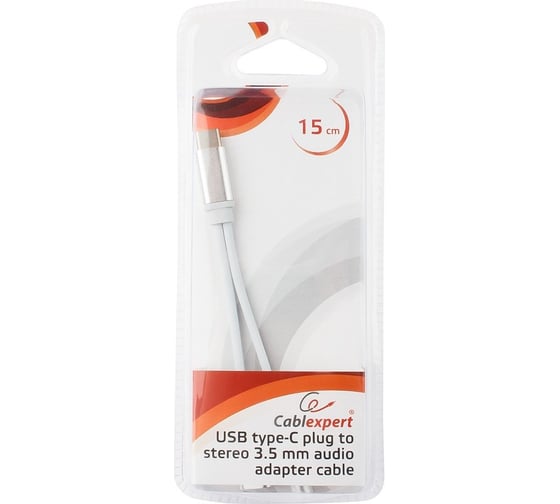 Переходник USB Cablexpert USB Type-C/Jack3.5 F+Type-C F блистер CCA-UC3.5F-02-W