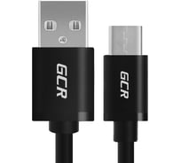 Кабель для зарядки телефона GCR TypeC, 1.8m, черный UC1AM-BB2S-1.8m