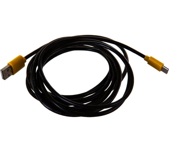 Кабель для зарядки телефона GCR TypeC, 3.0m, черный 51912
