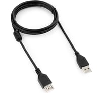 Кабель-удлинитель Cablexpert USB 2.0 Pro, AM/AF, 1.8м, экран, черный CCF-USB2-AMAF-6 16206360