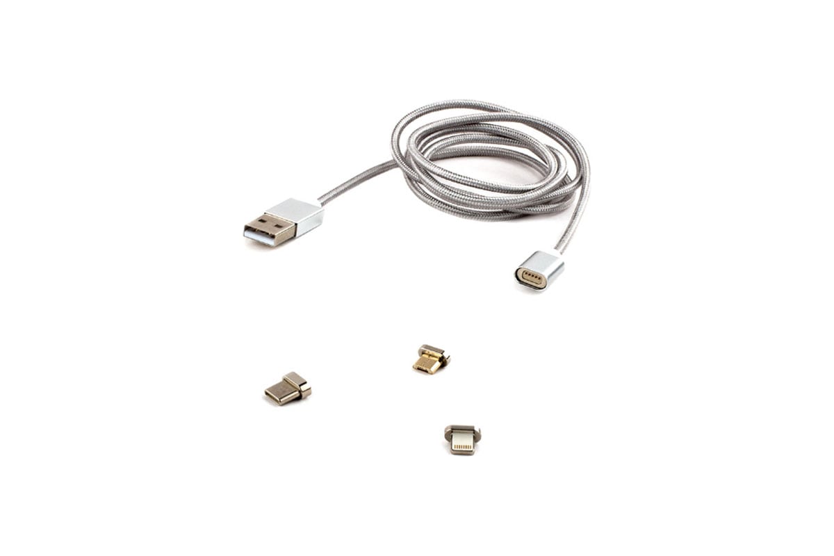 Магнитный кабель Cablexpert USB 2.0 AM - Type C/micro B/M 5P/Lighting, 1м  CC-USB2-AMLM31-1M - выгодная цена, отзывы, характеристики, фото - купить в  Москве и РФ