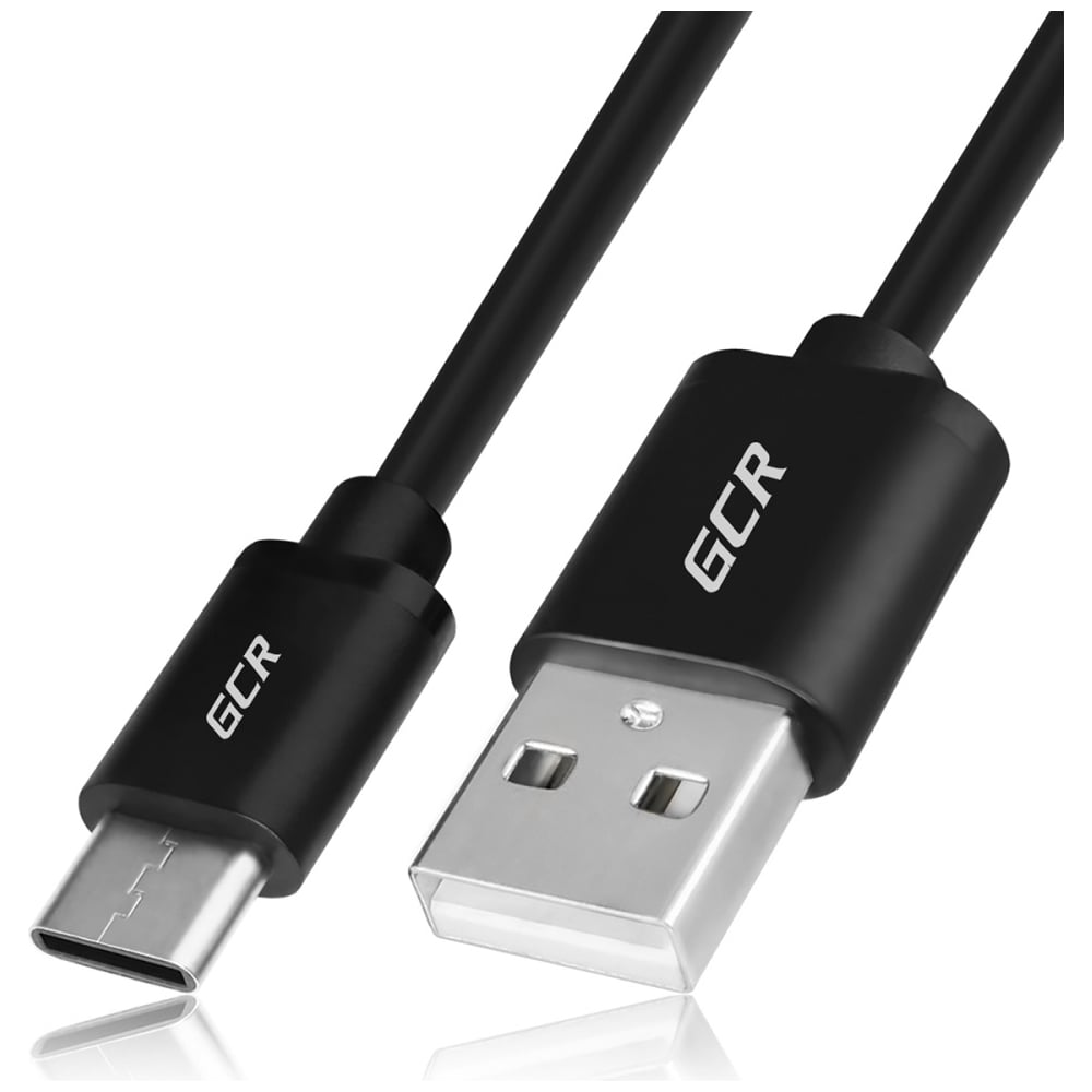 Кабель для зарядки телефона GCR TypeC, 1.5m, черный 50936 - выгодная ...