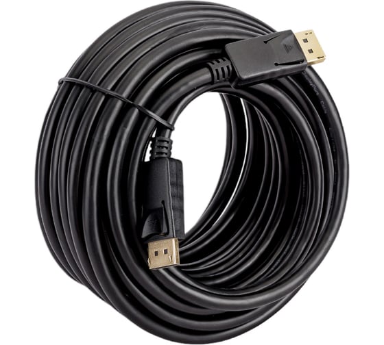 Кабель Cablexpert DisplayPort 20M/20M, v1.2, 10м, черный, экран, пакет CC-DP2-10M