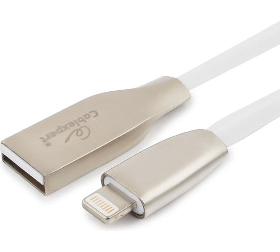 Кабель для Apple Cablexpert AM/Lightning, длина 0.5м, белый CC-G-APUSB01W-0.5M