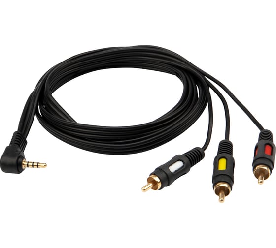 Шнур REXANT Стерео 3,5 мм 4C - 3RCA, 1,5 м, Gold 17-4412
