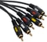 Аудио-видео шнур REXANT 3RCA-3RCA, 5 м, черный 17-0215 5