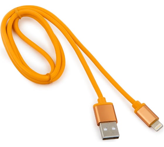 Кабель для Apple Cablexpert AM/Lightning, длина 1м, оранжевый CC-S-APUSB01O-1M 1