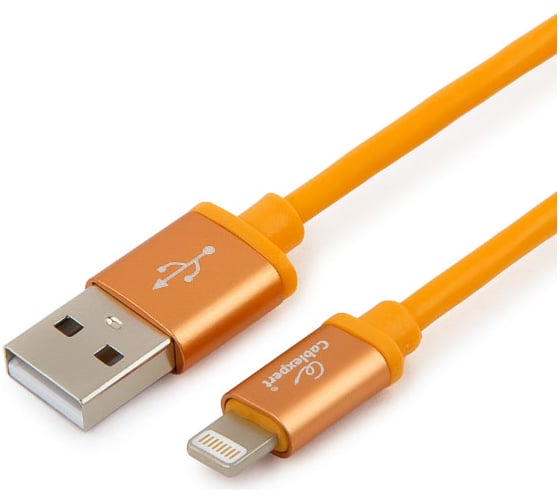 Кабель для Apple Cablexpert AM/Lightning, длина 1м, оранжевый CC-S-APUSB01O-1M