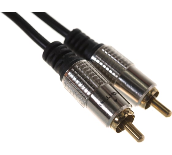 Шнур REXANT Стерео 3,5 мм - 2RCA, 3 м, Gold-металл 17-4224