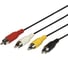 Шнур REXANT 4RCA-4RCA, 1 м, черный 17-0301 1