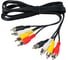 Шнур REXANT 4RCA-4RCA, 1 м, черный 17-0301 2