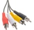 Шнур REXANT 4RCA-4RCA, 1 м, черный 17-0301 4