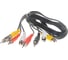 Шнур REXANT 4RCA-4RCA, 1 м, черный 17-0301 6