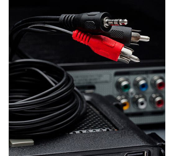 Шнур REXANT Стерео 3,5 мм - 2RCA, 3 м 17-4204