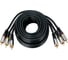 Шнур REXANT 3 RCA - 3 RCA, длина 1,5 метра, черный 17-0233 2