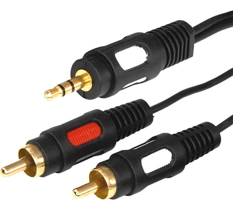 Шнур REXANT Стерео 3,5 мм - 2RCA, 1,5 м, Gold 17-4232
