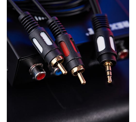 Шнур REXANT Стерео 3,5 мм - 2RCA, 1,5 м, Gold 17-4232