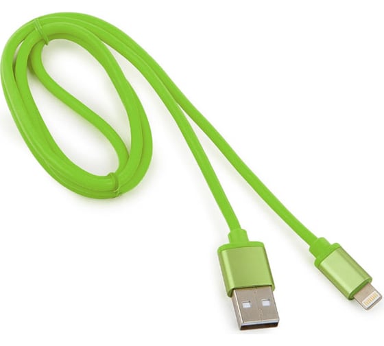 Кабель для Apple Cablexpert AM/Lightning, длина 1м, зеленый CC-S-APUSB01Gn-1M