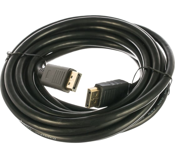 Кабель Cablexpert DisplayPort v1.2, 20M/20M, 5м, черный, экран, пакет CC-DP2-5M