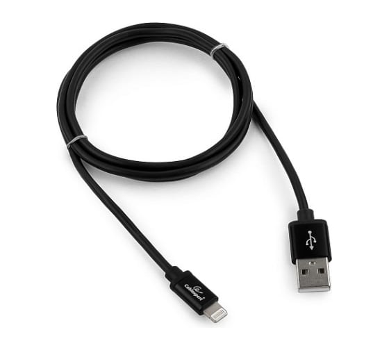 Кабель для Apple Cablexpert AM/Lightning, длина 1м, черный CC-S-APUSB01Bk-1M
