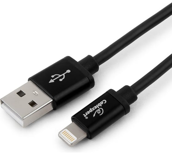 Кабель для Apple Cablexpert AM/Lightning, длина 1м, черный CC-S-APUSB01Bk-1M