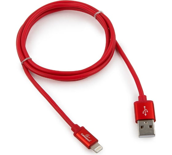 Кабель для Apple Cablexpert AM/Lightning, длина 1м, красный CC-S-APUSB01R-1M 1
