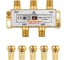 Делитель REXANT ТВх4 под F-разъем, 5-1000МГц, Gold (5 F-разъемов в комплекте) 05-6103-1 7
