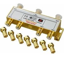 Делитель REXANT ТВ х 6 + 7шт. F BOX  5-1000 МГц GOLD 05-6104-1