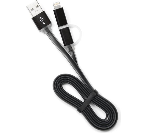 Кабель Cablexpert USB 2.0 AM/microBM 5P - iPhone lightning, 1м, комбо кабель, черный CC-mAPUSB2bk1m