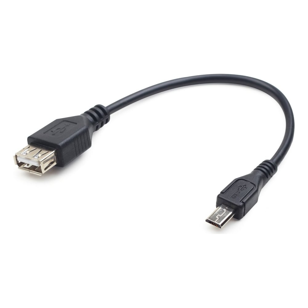 Кабель-переходник Cablexpert USB 2.0 OTG, AF/MicroUSB удлиненный (9 мм),  медь, Pro, 0.15м, черный, пакет A-OTG-AFBM-03 - выгодная цена, отзывы,  характеристики, фото - купить в Москве и РФ