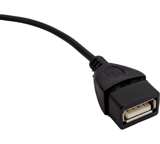 Кабель-переходник Cablexpert USB 2.0 OTG, AF/MicroUSB удлиненный (9 мм), медь, Pro, 0.15м, черный, пакет A-OTG-AFBM-03