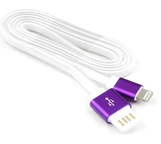 Кабель Cablexpert USB 2.0 AM/Lightning 8P, 1м, мультиразъем USB A, фиолетовый металлик CC-ApUSBp1m 1