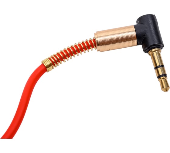 Спиральный аудио кабель Cablexpert Jack 3.5(M)/Jack 3.5(M), угловой, 1.8м, красный, коробка CCAB-02-35MMLC-1.8MR