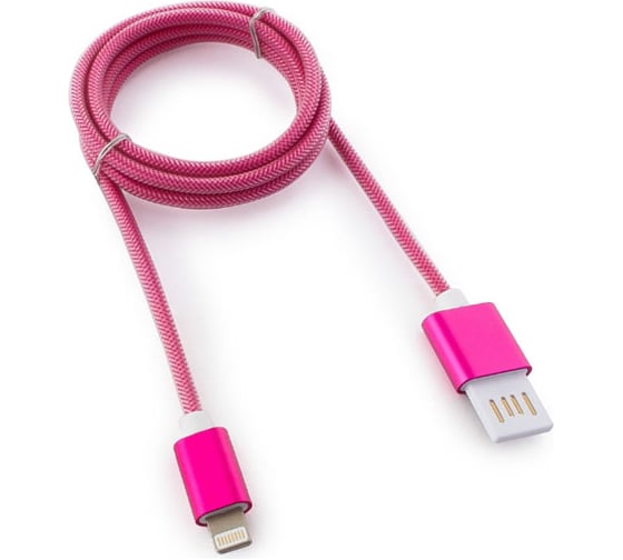 Кабель Cablexpert USB 2.0 AM/Lightning 8P, 1м, мультиразъем USB A, розовый металлик CCB-ApUSBr1m