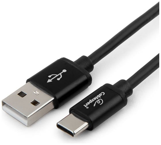Кабель Cablexpert серия Silver USB 2.0 AM/Type-C, длина 1.8м, черный, блистер CC-S-USBC01Bk-1.8M