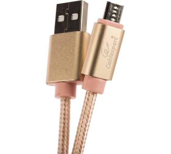 Кабель Cablexpert серия Ultra USB 2.0 AM/micro-B, длина 1.8м, золотой, блистер CC-U-mUSB01Gd-1.8M
