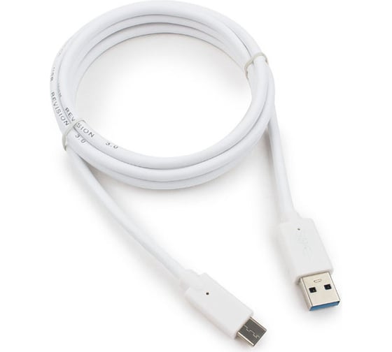 Кабель USB Cablexpert USB3.0 AM/USB Type-C, 1.8м, белый, пакет CCP-USB3-AMCM-6-W